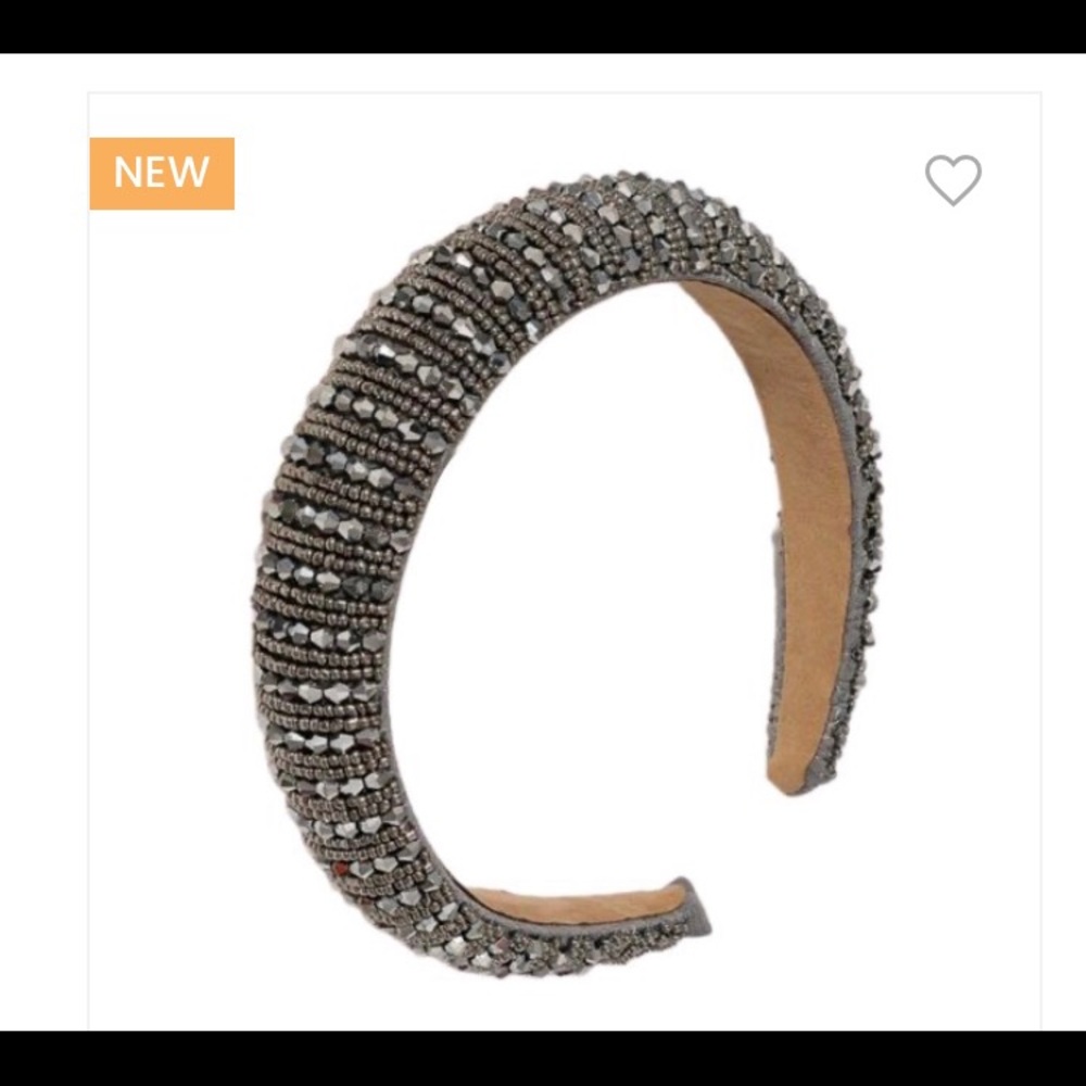 Grey beaded headbands, blue beaded headbands